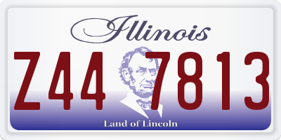 IL license plate Z447813