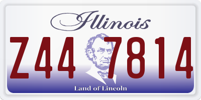 IL license plate Z447814
