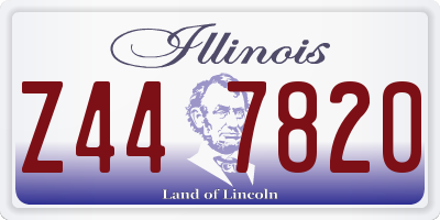 IL license plate Z447820