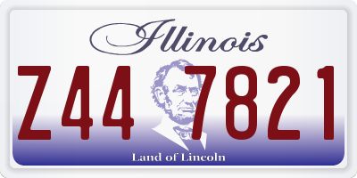 IL license plate Z447821