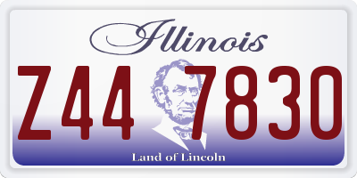IL license plate Z447830