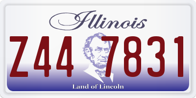 IL license plate Z447831
