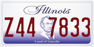 IL license plate Z447833