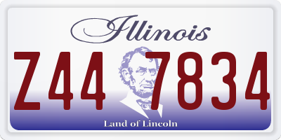 IL license plate Z447834