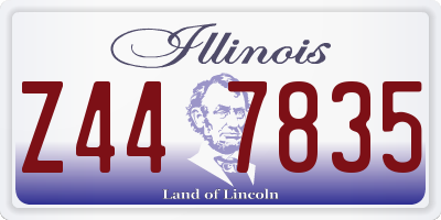 IL license plate Z447835