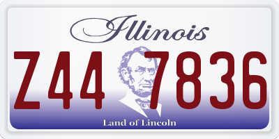 IL license plate Z447836