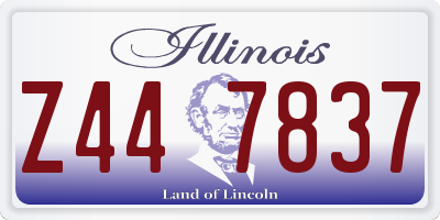 IL license plate Z447837
