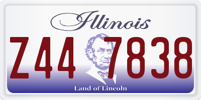 IL license plate Z447838