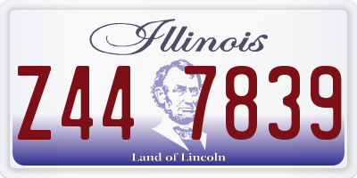 IL license plate Z447839