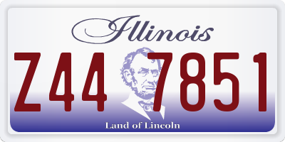 IL license plate Z447851