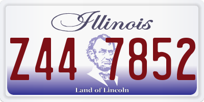 IL license plate Z447852