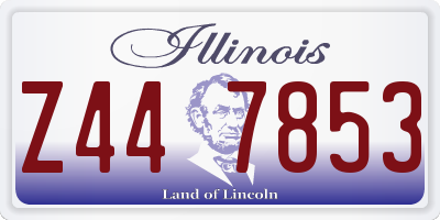 IL license plate Z447853