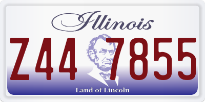 IL license plate Z447855