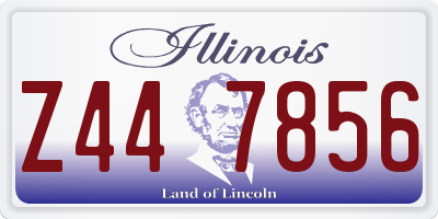 IL license plate Z447856