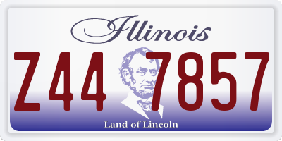 IL license plate Z447857
