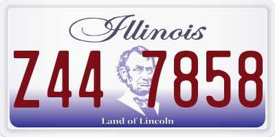 IL license plate Z447858