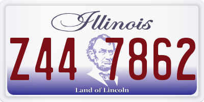 IL license plate Z447862