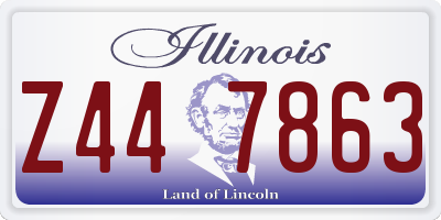 IL license plate Z447863