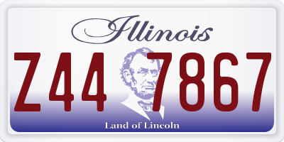 IL license plate Z447867