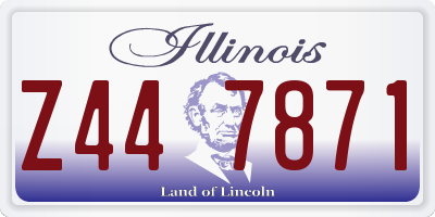 IL license plate Z447871