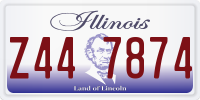 IL license plate Z447874