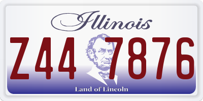 IL license plate Z447876