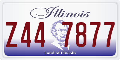 IL license plate Z447877