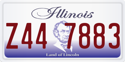 IL license plate Z447883