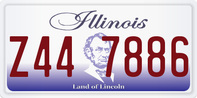 IL license plate Z447886