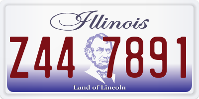 IL license plate Z447891