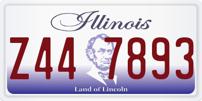 IL license plate Z447893