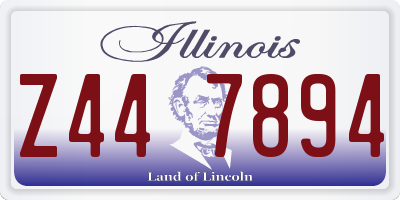 IL license plate Z447894