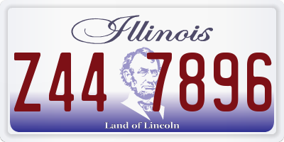 IL license plate Z447896
