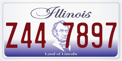 IL license plate Z447897
