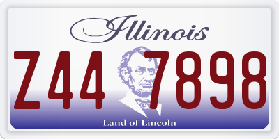 IL license plate Z447898