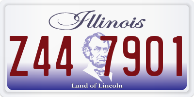 IL license plate Z447901
