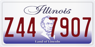 IL license plate Z447907