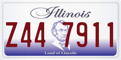 IL license plate Z447911