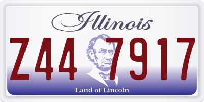 IL license plate Z447917