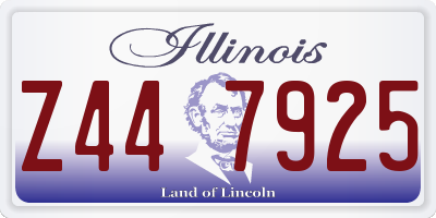 IL license plate Z447925