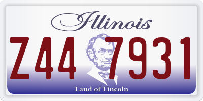 IL license plate Z447931