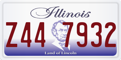 IL license plate Z447932