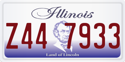 IL license plate Z447933