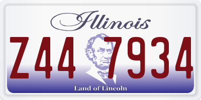 IL license plate Z447934