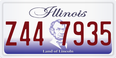 IL license plate Z447935
