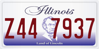 IL license plate Z447937