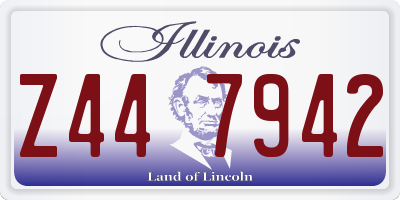 IL license plate Z447942
