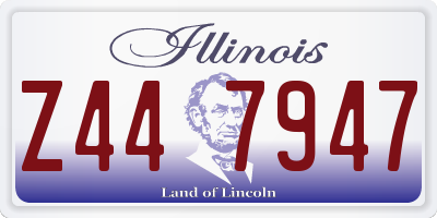 IL license plate Z447947