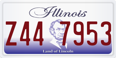 IL license plate Z447953