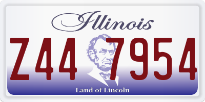 IL license plate Z447954